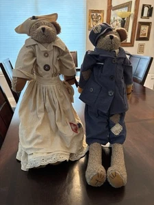 Collector Bears Elizabeth & Jeffery von Teddy Tompkins Vintage 2er Set - Bild 1 von 8