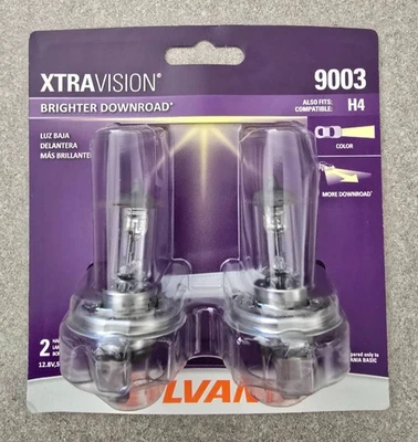 SYLVANIA - 9003 XtraVision - High Performance Halogen Headlight 2 Bulbs SEALED - Image 1 of 2