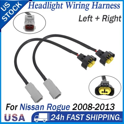 Arnés de conversión de faros ocultos a halógenos para Nissan Máxima Altima haz bajo Foto 1 de 4