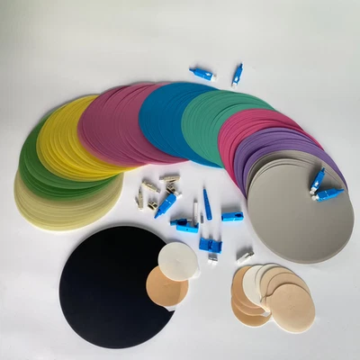 50pc polishing film 0.5/3/9-60µm optic fiber connector abrasive paper diamond pa - Image 1 of 4