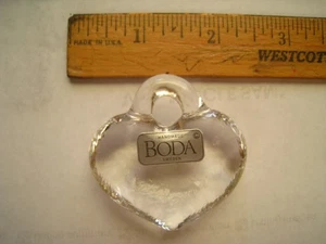 Glas Herz Kosta Boda B. Vallien Sonnenfänger Anhänger Ornament Vintage MCM 70er - Bild 1 von 3