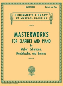 Masterworks for Clarinet and Piano Classical Intermediate Sheet Music Book - Picture 1 of 1