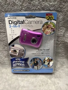 Aries Digital Camera 3 in 1 - 640 X 480 - Purple- Brand New - Picture 1 of 5