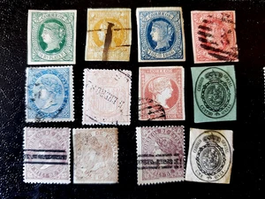 12 sellos antiguos de España - Lote #42u - Imagen 1 de 1