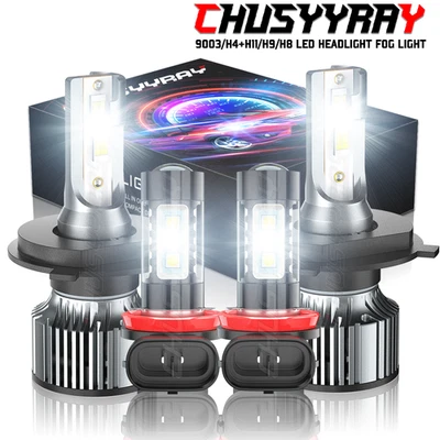 Para Suzuki Aerio 2002-2007 4x 6000K LED Faro Alto/Bajo + Kit Bombillas Antiniebla Foto 1 de 4