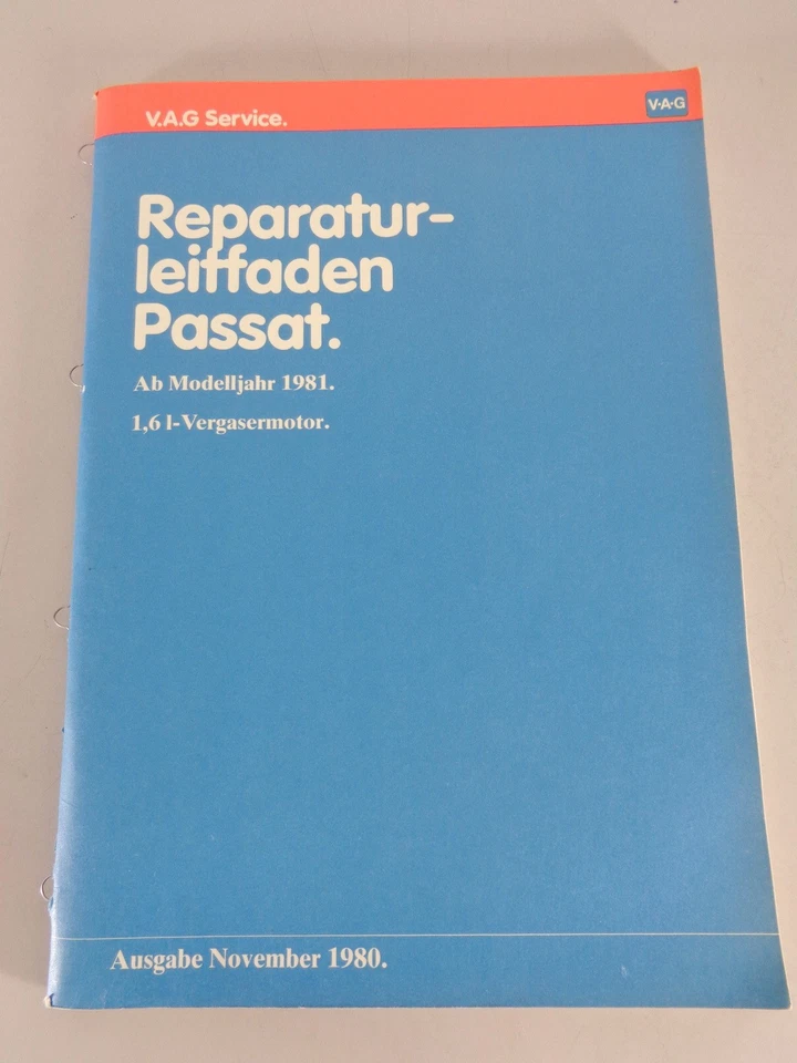Manual de Taller / Guía de Reparación VW Passat B2 Tipo 32b 1,6l Motor - Imagen 1 de 1