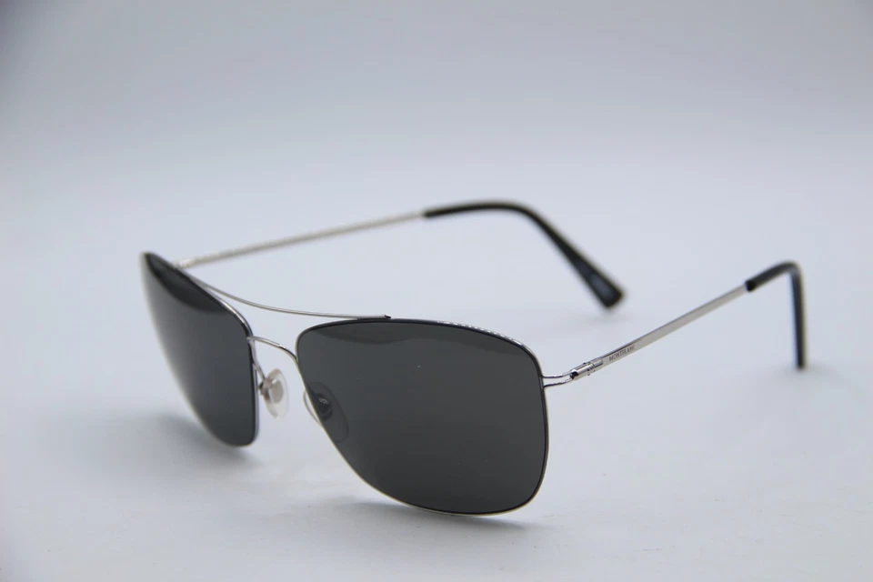 NUEVO MONT BLANC MB 594S 16A PLATA NEGRO AZUL MONTURAS AUTÉNTICAS GAFAS DE SOL 59-15 Foto 1 de 4