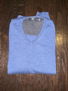 Suéter Pullover Cuello en V CK Calvin Klein XXL 100 % Lana Merino Extra Fina - Imagen 1 de 3