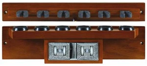 PORTASTECCHE 6 POSTI UNIVERSALE IN LEGNO MASSICCIO CON SEGNAPUNTI - Foto 1 di 1