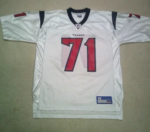 NWOT Houston Texans Tony Boselli Jersey #71 Mens Large White Reebok Vintage - Picture 1 of 12