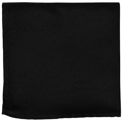 Nuevo Pañuelo Hombre Poliéster Sólido Negro Bolsillo Cuadrado Formal Boda Baile de graduación Fiesta Foto 1 de 2