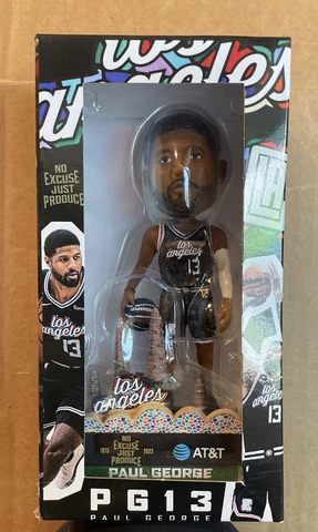 NIB! Los Angeles Clippers Paul George City Edition Jersey Bobblehead SGA 4/8/23 Cover