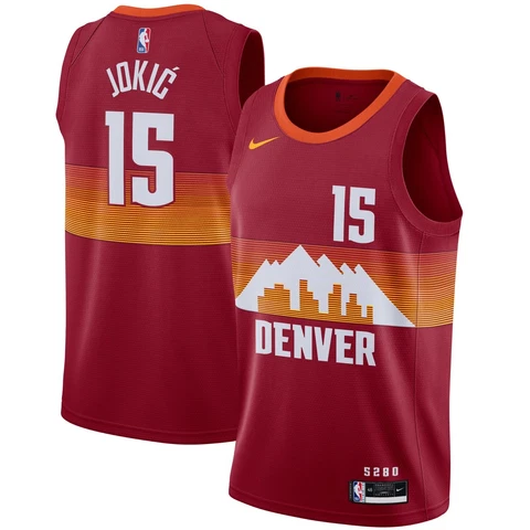 NIKOLA JOKIC Denver Nuggets Jersey Men M 2023 All Star MVP, 2023 NBA Finals RED Cover
