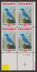 US 2439 Statehood Idaho 25c plate block 4 LR MNH 1990 - Picture 1 of 1