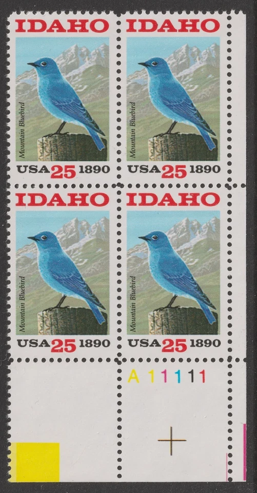 US 2439 Statehood Idaho 25c plate block 4 LR MNH 1990 - Image 1 of 1