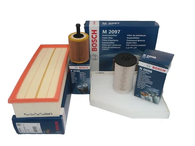 Audi A3 2.0 TDI Service Kit Oil Air Fuel Cabin Filter 2003 to 2013 BOSCH OPT1 - Image 1 of 4