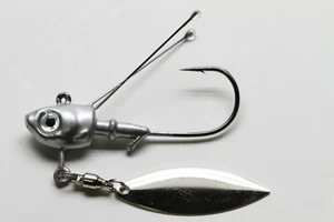 Weedless Underspin/ Herring  head Bass Jig (3 pack) with Mustad hooks - Picture 1 of 6
