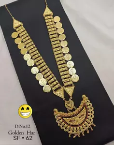 Necklace earrings Rakhi teej special gold tone wedding bridal Indian jewellery - Picture 1 of 8