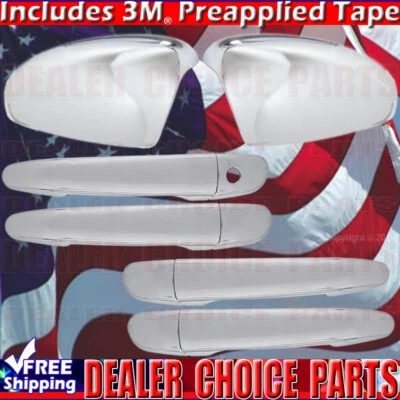 2014-2017 2018 Mazda 3 Chrome Door Handle COVERS NoSmartKey+Mirror Overlays - Изображение 1 из 2