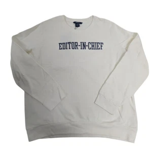 GANT Editor In Chief Damen Sweatshirt weiß lockere Passform 407977 Größe XL - Bild 1 von 1
