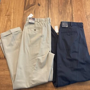 NWT Brooks Brothers Elliot 38x34 Advantage Chino Relaxed Pleated Pants lot of 2 - Picture 1 of 10