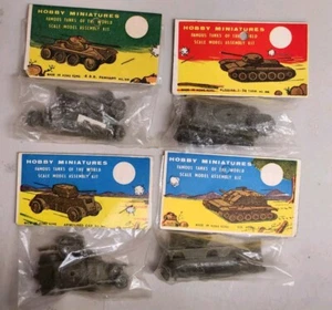 Vintage Hobby Miniatures Tanks of the World Model Tank Set of 4 / Sealed Baggies - Picture 1 of 7