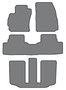 2012-2015 Mazda 5 3 Row Sets Custom Fit Carpet Floor Mats - Black - Picture 1 of 11