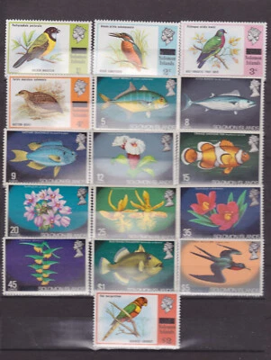 SOLOMON ISLANDS #296-311 sobreimpresión en muy buen estado Foto 1 de 2