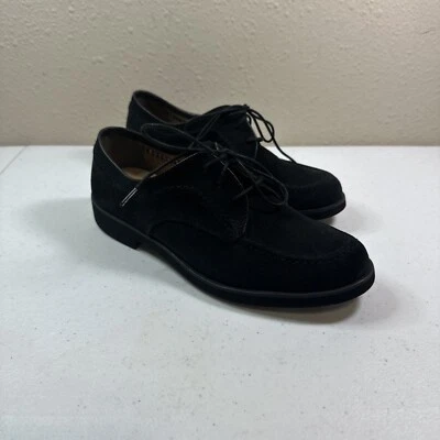 Hush Puppies Nineteen Fifty Eight Black Suede Shoes Lace Up Womens 5.5 M  Oxford - Image 1 of 4