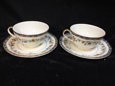 (2) Theodore Haviland Limoges 'Chateaudun' CUP & SAUCER SETS