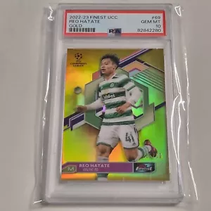 Topps UCC Finest 22/23 Celtic FC Reo Hatate /50 Gold PSA 10 Gem Mint - Picture 1 of 2