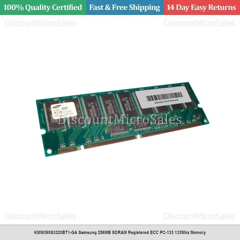 KMM390S3320BT1-GA Samsung 256MB SDRAM Registered ECC PC-133 133Mhz Memory - Image 1 of 1