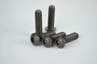 UK FASTENER SHOP LTD M5 x 20 mm Button Head Screw Allen Key Screw Socket Bolt Black Steel Grade 12.9
