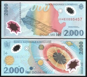 Rumänien - 2000 Lei 1999 UNC P. 111 Polymer Lemberg-Zp - Bild 1 von 1