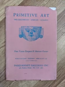 Parke-Bernet Galleries New York 1965 Primitive Art Pre Columbian African Oceanic - Picture 1 of 9
