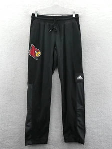 Louisville Cardinals Joggers Mens Medium Black Track Pants Adidas Ankle Snap New - Picture 1 of 9
