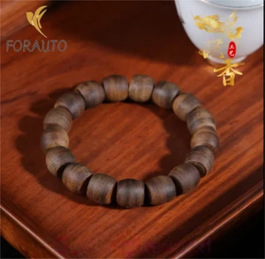 Pulseras naturales de madera de agar Vietnam Nha Trang 白奇楠沉香 cuentas de oración budista - Imagen 1 de 8