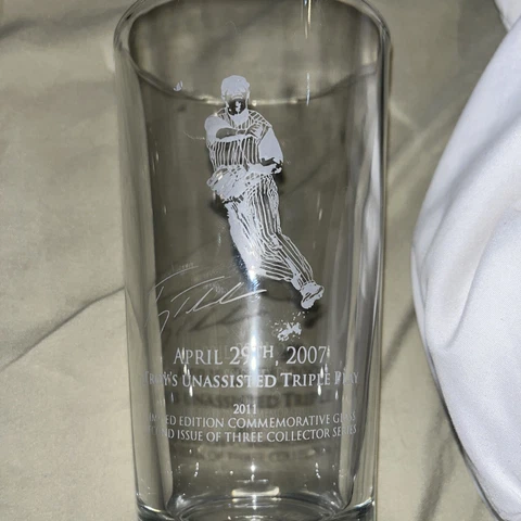 Troy Tulowitzki Baseball April 29th 2007 Unassisted Triple Play Drinking Glass Cover