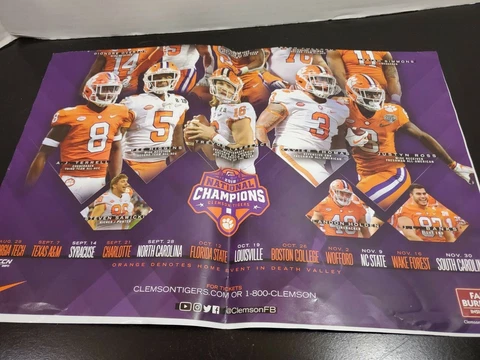 2019 Clemson Tiger Football Poster - Trevor Lawrence - Poster was folded Cover
