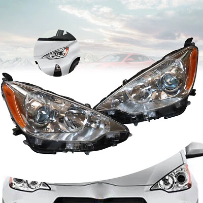 Pair of Headlight Assembly Set for 2012-2014 Toyota Prius C ?C Left & Right Sid Foto 1 de 4