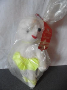 vintage Ancienne peluche souris blanche neuve dans son emballage 22 cm - Imagen 1 de 5