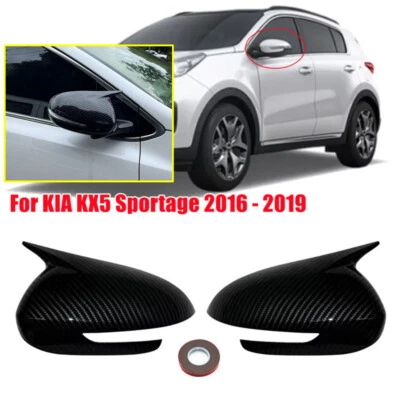 Cubierta de espejo retrovisor lateral con aspecto de carbono para Kia Sportage KX5 2016-2019 tapa de ala Foto 1 de 4