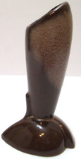 Vintage Frankoma Pottery Bud Vase # 32 Brown Satin 4 3/8" Tall