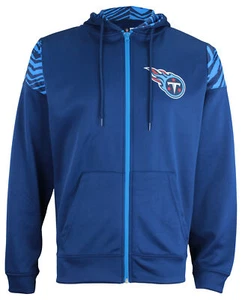 Zubaz Tennessee Titans NFL Men's Full Zip Hoodie with Zebra Print Details - Picture 1 of 8