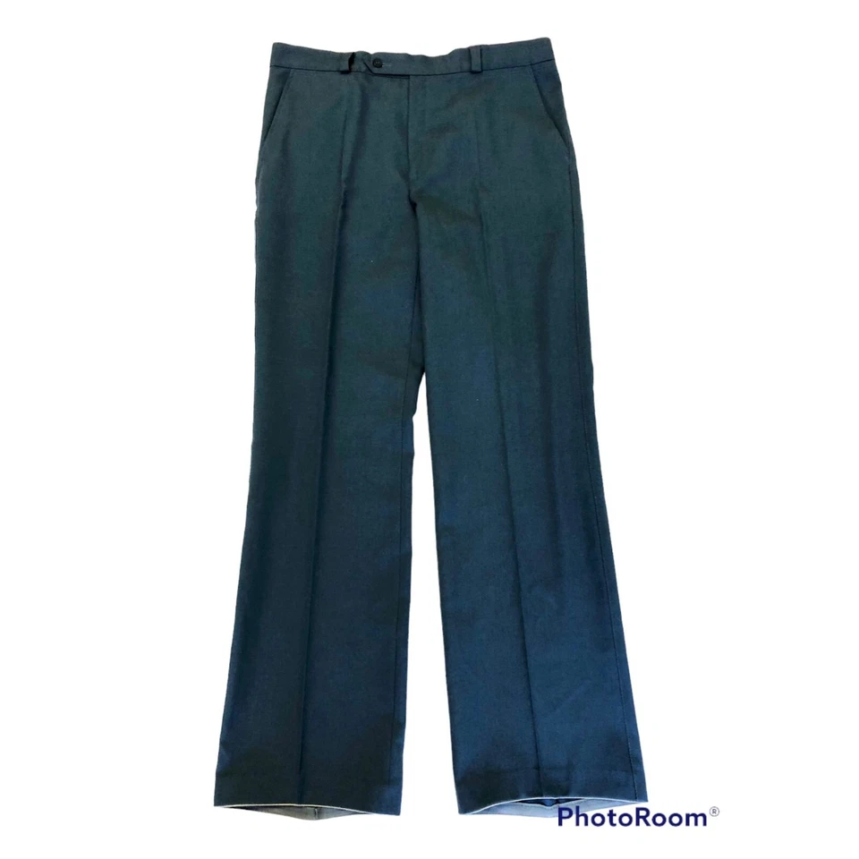 Pantalones de vestir ROCKABILLY de lana azul cadete de colección años 50 para hombre 34 Foto 1 de 4
