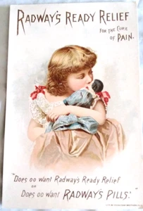 EPHEMERA Pubblicità Trade Card RADWAY'S READY RILIEVO *Stampa info tedesca sul retro - Foto 1 di 2