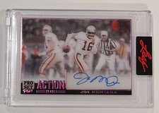 2023 Pro Set Pure Action Pink Ink Magenta Acetate Auto #AI-JM1 Joe Montana /35 