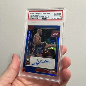 2023 DonRuss Optic UFC Ciryl Gane Sig. Series - Blue 82/99 #SSCGN PSA 10 - Picture 1 of 2