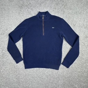 Vineyard Vines Sweater Boys Extra Large Navy Blue Quarter Zip Waffle Long Sleeve - Picture 1 of 19