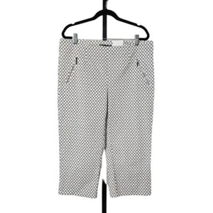 Michel Studio Alexa Printed Capri Straight Leg Pant Stretch Plus Size 16 New - Picture 1 of 11